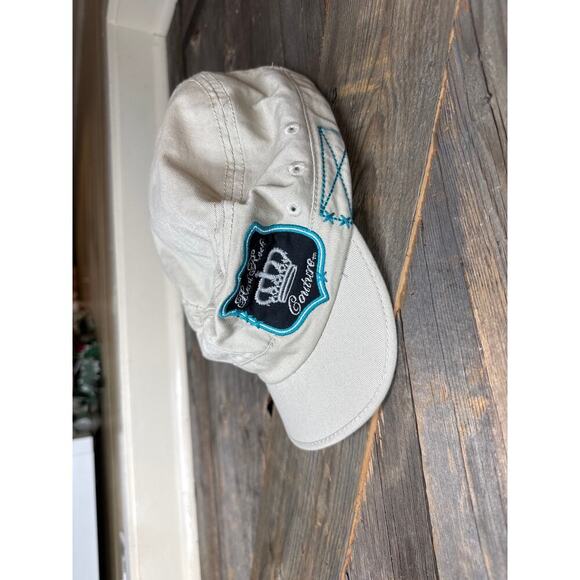 Hard Rock Cafe Hat Women’s One Size Beige Turquoise Miami Adjustable Cap - Picture 3 of 6